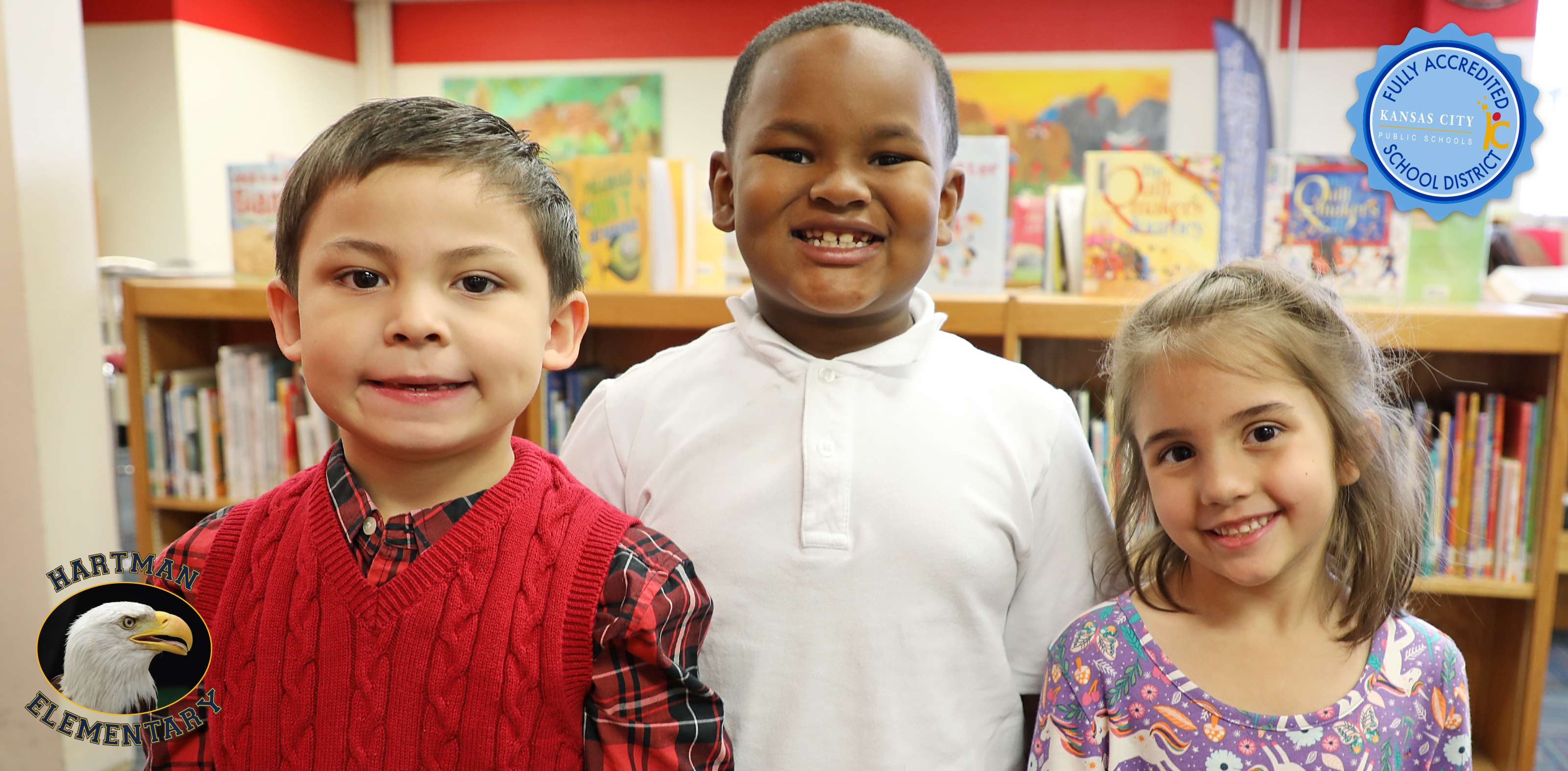 Hartman kids with the tagline Providing a Nurturing place for students to flourish.