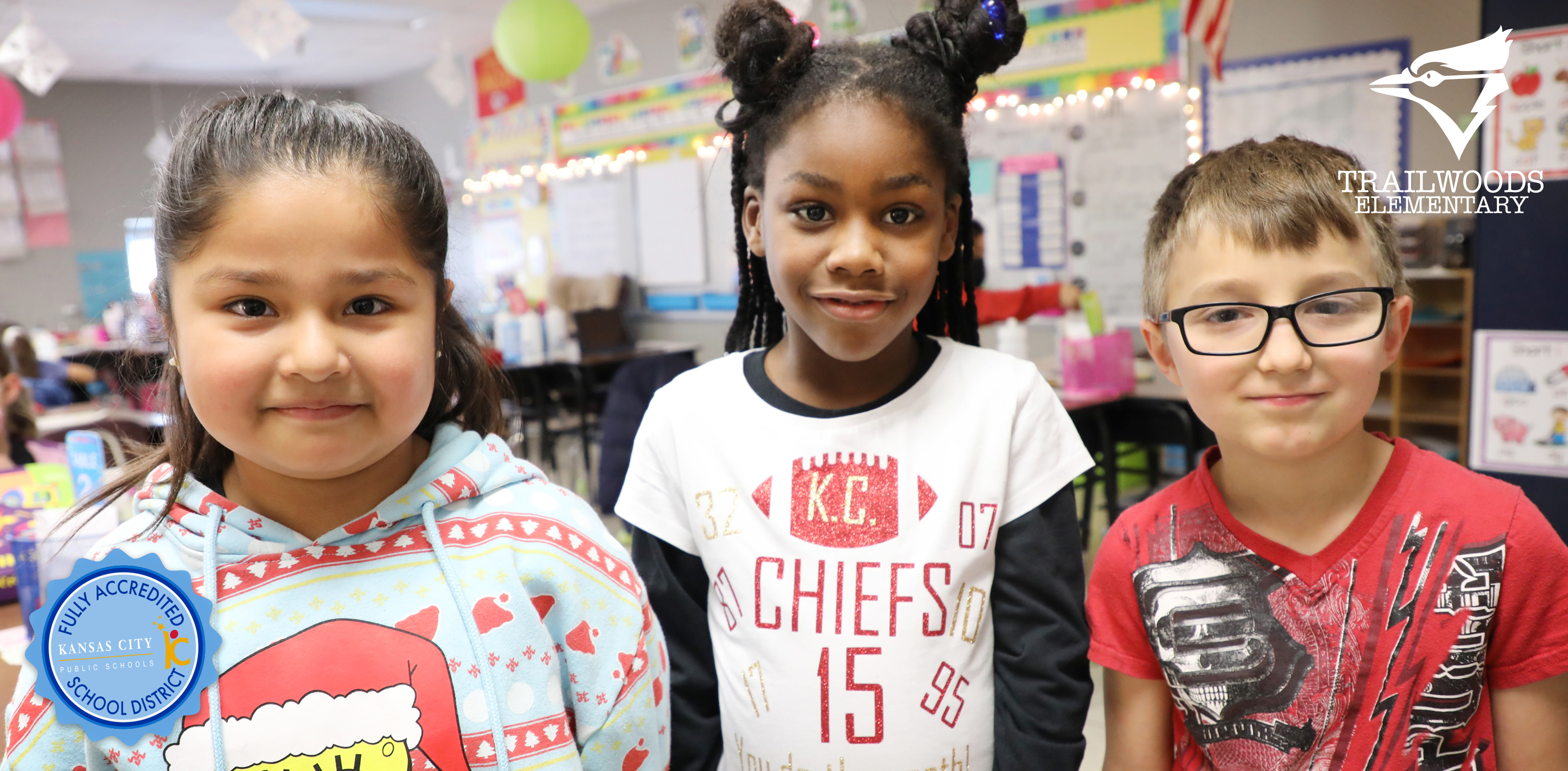 Trailwoods kids with the tagline A Leader in Me Lighthouse School.
