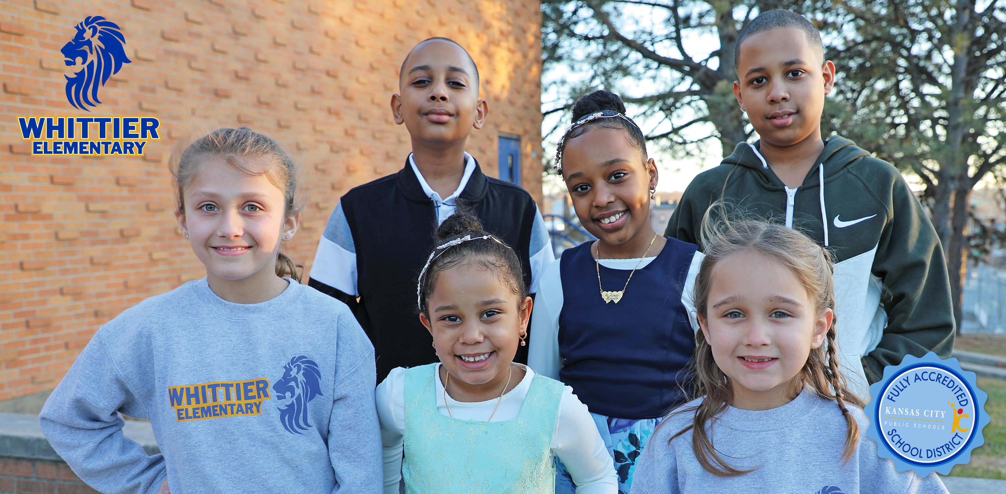 Whittier kids with the tagline Fostering the whole child.